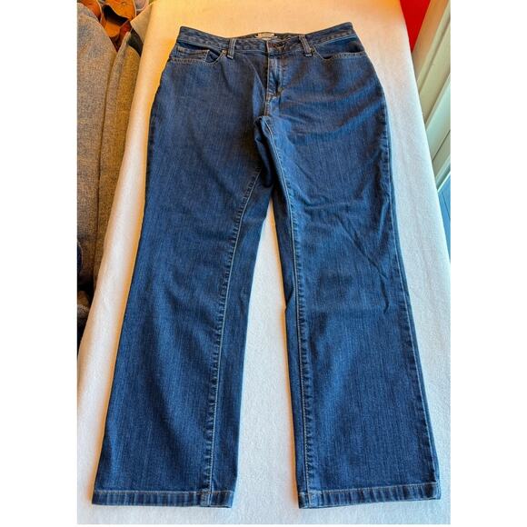 12 Petite L.L. Bean Classic Fit Denim Jeans 5 Pocket Cotton Blend - Picture 1 of 5